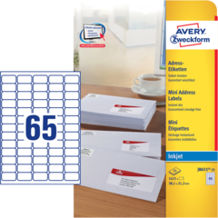 ANJ865125 Avery Minietikett 38,1x21,2 mm