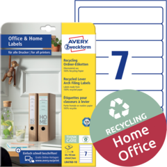 ANLR476010 Per etikett Hvit 192x38 mm