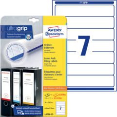 ANL476025 Pärmetikett Vit 192x38 mm