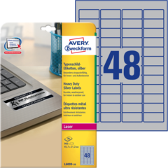 ANL600920 Avery Etiketter silver starka
