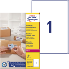 ANL7167B100 Paketetiketter Avery BlockOut 199,6x289,1mm vit