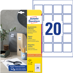 ANL712125 Etikett QR-Kod Vit 45x45 mm