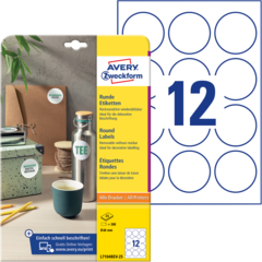 ANL7104REV25 Avery Etikett avtagbar Ø60mm