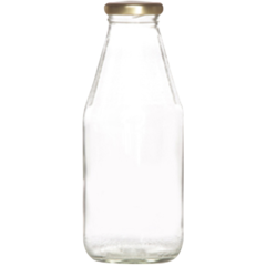 B01576 Koselig Glassflaske med Metall