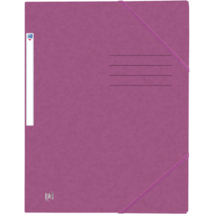 400116358-1 Mapp A4 Kartong 3-Klaff Lila*