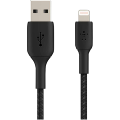 CAA002BT2MBK Kabel USB-A till Lightning Belkin 2m
