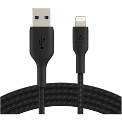 CAA002BT1MBK Kabel USB-A till Lightning Belkin 1m