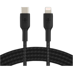 CAA004BT1MBK Kabel USB-C till Lightning Belkin 1m