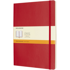 BNT360142 Anteckningsbok Med bokmärkesband Linjerad Röd 19x25cm