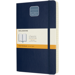 BNT360413 Anteckningsbok Med bokmärkesband Linjerad Blå 13x21cm