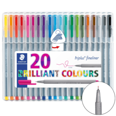 334SB20 Färgpennor Fineliner 0,3mm 20s