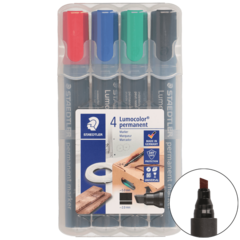 350WP4 Märkpenna Staedtler Lumocolor Permanent 2-5mm 4 färger
