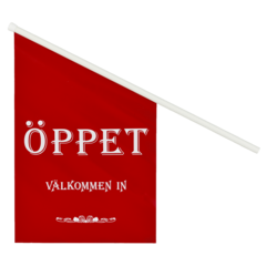 18773 ÅPENT FLAGG RØDT/HVITT*