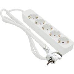 4000110682 Grenuttag 5-V Jordad Vit 1m