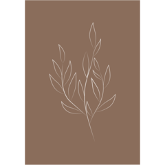 VD60062 Poster Drawed Leaf