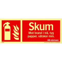 LUN566765707 Skylt Skumsläckare