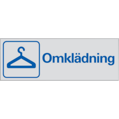LUN566735528 Skylt Omklädningsrum 225x80mm