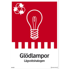 LUN566742797 Skylt Glödlampor Systemtext 148x210mm