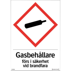 LUN566767340 Dekal Gasbehållare Systemtext 105x148mm