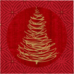 119194262 Servett Trees 3-Lag 24x24cm*