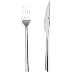 AI15839 Stekset Raw Silver 8-delar