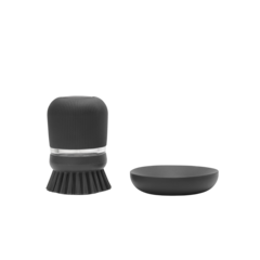 BRA302626 Diskborste med Behållare Grå