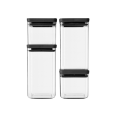 BRA53 Förvaringsburk fyrkantig Brabantia Tasty+ set 4 delar