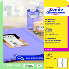 ANLL776540 Produktetikett Blank Vit