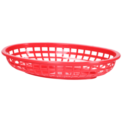 103661 Serveringskorg Oval Röd 236x157x48mm