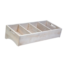 BQ019A Besticklåda 4-fack Lutande Select Concept Grå 59x27,7cm