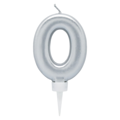 HIS41 Tårtljus 0-årsdag Silver