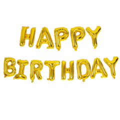 HIS68178 Folieballong Gold Happy Bday
