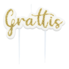 HIS78936 Hisab Tårtljus Grattis