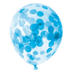 HIS64499 Hisab Ballong 12" Blå Konfetti