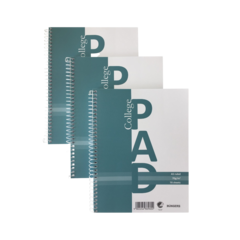 5334490103ER Kollegieblock Büngers PAD Linjerat Grön 3- Pack A5