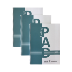 5334500103ER Kollegieblock Büngers PAD Linjerat Grön 3- Pack A4