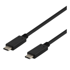 DELUSBC1402 Kabel USB-C till USB-C Deltaco 1m