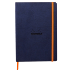 117378C Anteckningsbok Rhodia Linjerat med bokmärkesband Blå A5