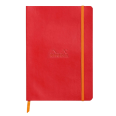 117413C Anteckningsbok Rhodia Med bokmärkesband Röd A5