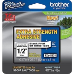 TZES231 
Tejp 12Mmx8M Stark Svart/Vit