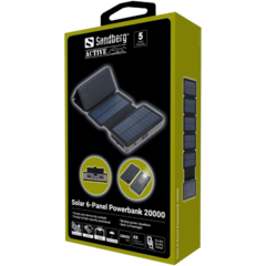 42073 Powerbank Sandberg Solar 6-panel 20000mAh svart