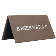 SEC163 Bordsskylt "RESERVERAT" Peleman