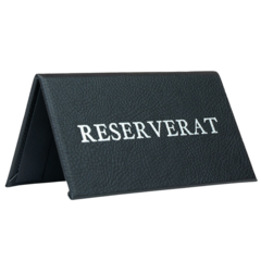 WDKSECIB010 Bordskylt RESERVERAT Peleman Läder