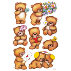 3578 Stickers Dekor Nallar