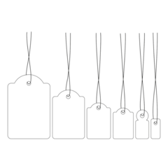 6949 Hängetikett M/Tråd 10X