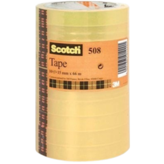 7100213177 3M Scotch Tape 508 15mm x 66m Transparent