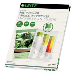 16918 A4 Laminating Pouch M Hole 80 Micron