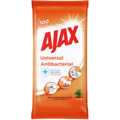 5058 Städservetter Ajax Wipes Universal Multisurface 100-pack