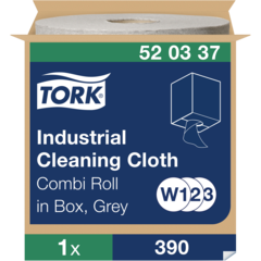 157520337 Rengöringsduk Flexibel Rulle i box Tork W1/W2/W3 Grå