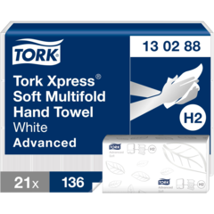 157130288 Pappershandduk Tork Xpress Lång Advanced M-vikt 2-lag H2